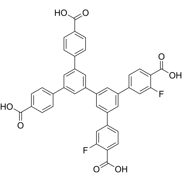 5'-(4-Carboxy-3-fluorophenyl)-5''-(4-Carboxyphenyl)-3-fluoro-[1,1':3',1'':3'',1'''-quaterphenyl]-4,4'''-dicarboxylic acid|CS-1380538