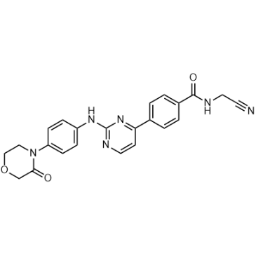 N-(Cyanomethyl)-4-(2-((4-(3-oxomorpholino)phenyl)amino)pyrimidin-4-yl)benzamide|CS-1380750