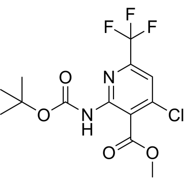 Methyl 2-((tert-butoxycarbonyl)amino)-4-chloro-6-(trifluoromethyl)nicotinate|CS-1381442