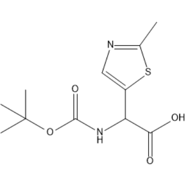 2-((tert-Butoxycarbonyl)amino)-2-(2-methylthiazol-5-yl)acetic acid|CS-1381699