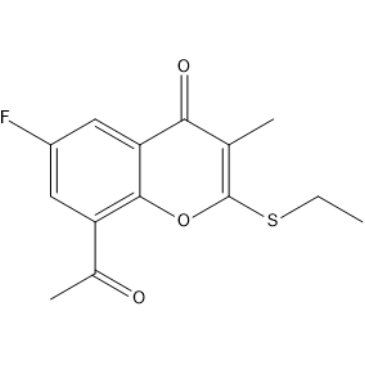 8-Acetyl-2-(ethylthio)-6-fluoro-3-methyl-4H-chromen-4-one|CS-1382915