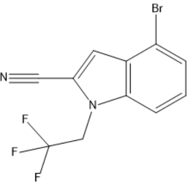 4-Bromo-1-(2,2,2-trifluoroethyl)-1H-indole-2-carbonitrile|CS-1383050