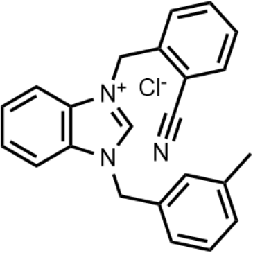 3-(2-Cyanobenzyl)-1-(3-methylbenzyl)-1H-benzo[d]imidazol-3-ium chloride|CS-1383375