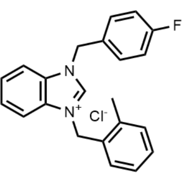 1-(4-Fluorobenzyl)-3-(2-methylbenzyl)-1H-benzo[d]imidazol-3-ium chloride|CS-1383390