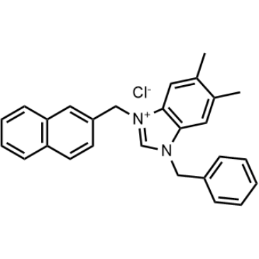 1-Benzyl-5,6-dimethyl-3-(naphthalen-2-ylmethyl)-1H-benzo[d]imidazol-3-ium chloride|CS-1383392