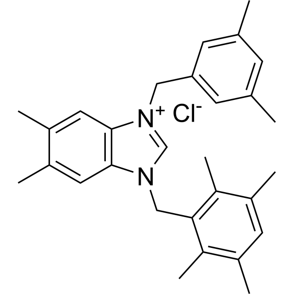 3-(3,5-Dimethylbenzyl)-5,6-dimethyl-1-(2,3,5,6-tetramethylbenzyl)-1H-benzo[d]imidazol-3-ium chloride|CS-1383405