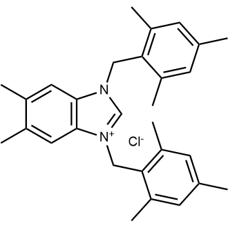 5,6-Dimethyl-1,3-bis(2,4,6-trimethylbenzyl)-1H-benzo[d]imidazol-3-ium chloride|CS-1383407