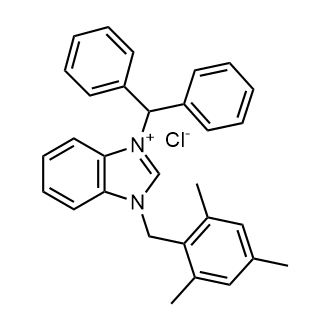 3-Benzhydryl-1-(2,4,6-trimethylbenzyl)-1H-benzo[d]imidazol-3-ium chloride|CS-1383421