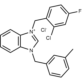 3-(2-Chloro-4-fluorobenzyl)-1-(3-methylbenzyl)-1H-benzo[d]imidazol-3-ium chloride|CS-1383427
