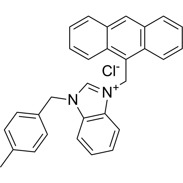3-(Anthracen-9-ylmethyl)-1-(4-methylbenzyl)-1H-benzo[d]imidazol-3-ium chloride|CS-1383429