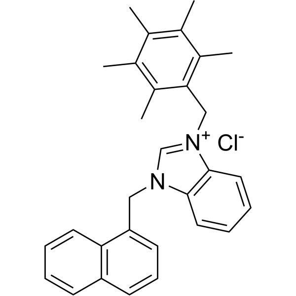 1-(Naphthalen-1-ylmethyl)-3-(2,3,4,5,6-pentamethylbenzyl)-1H-benzo[d]imidazol-3-ium chloride|CS-1383432