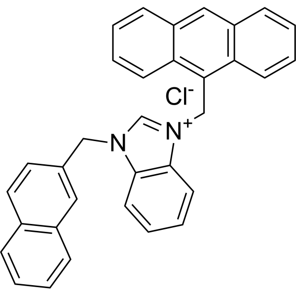 3-(Anthracen-9-ylmethyl)-1-(naphthalen-2-ylmethyl)-1H-benzo[d]imidazol-3-ium chloride|CS-1383435