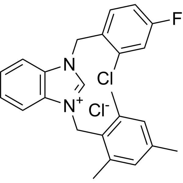 1-(2-Chloro-4-fluorobenzyl)-3-(2,4,6-trimethylbenzyl)-1H-benzo[d]imidazol-3-ium chloride|CS-1383447
