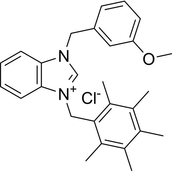 1-(3-Methoxybenzyl)-3-(2,3,4,5,6-pentamethylbenzyl)-1H-benzo[d]imidazol-3-ium chloride|CS-1383448
