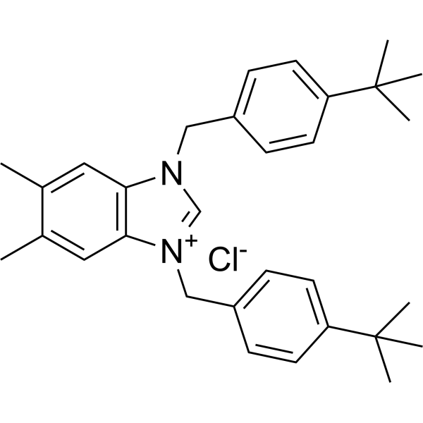 1,3-Bis(4-(tert-butyl)benzyl)-5,6-dimethyl-1H-benzo[d]imidazol-3-ium chloride|CS-1383452