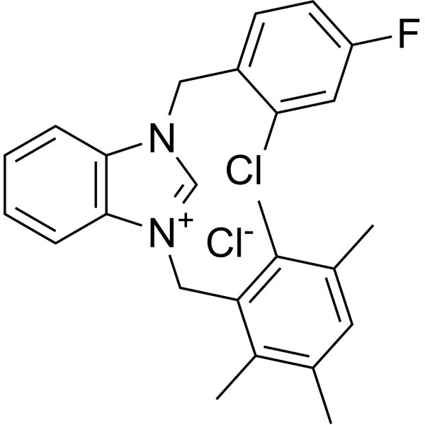 1-(2-Chloro-4-fluorobenzyl)-3-(2,3,5,6-tetramethylbenzyl)-1H-benzo[d]imidazol-3-ium chloride|CS-1383454