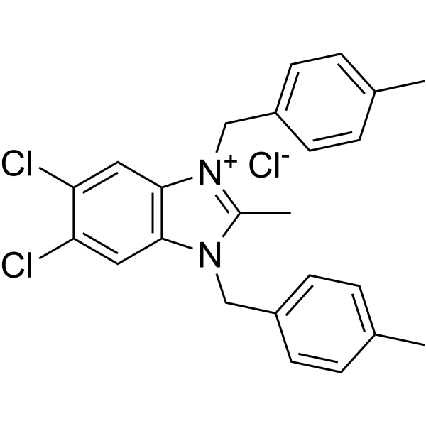 5,6-Dichloro-2-methyl-1,3-bis(4-methylbenzyl)-1H-benzo[d]imidazol-3-ium chloride|CS-1383461