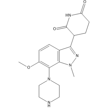 3-(6-Methoxy-1-methyl-7-(piperazin-1-yl)-1H-indazol-3-yl)piperidine-2,6-dione|CS-1383483