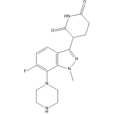 3-(6-Fluoro-1-methyl-7-(piperazin-1-yl)-1H-indazol-3-yl)piperidine-2,6-dione|CS-1383486