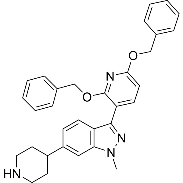 3-(2,6-Bis(benzyloxy)pyridin-3-yl)-1-methyl-6-(piperidin-4-yl)-1H-indazole|CS-1383498