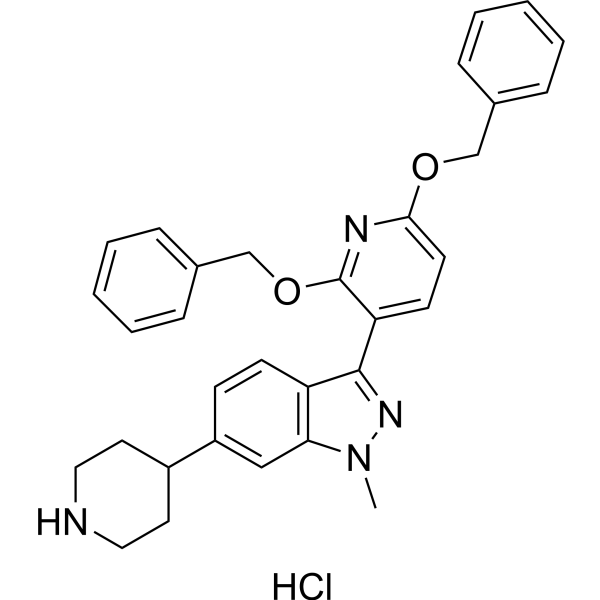 3-(2,6-Bis(benzyloxy)pyridin-3-yl)-1-methyl-6-(piperidin-4-yl)-1H-indazole hydrochloride|CS-1383502