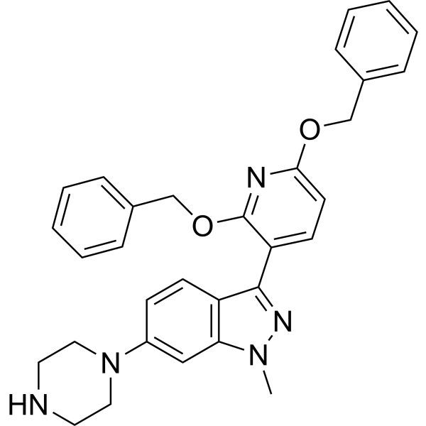 3-(2,6-Bis(benzyloxy)pyridin-3-yl)-1-methyl-6-(piperazin-1-yl)-1H-indazole|CS-1383503