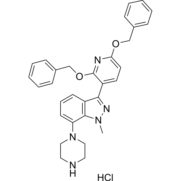3-(2,6-Bis(benzyloxy)pyridin-3-yl)-1-methyl-7-(piperazin-1-yl)-1H-indazole hydrochloride|CS-1383529