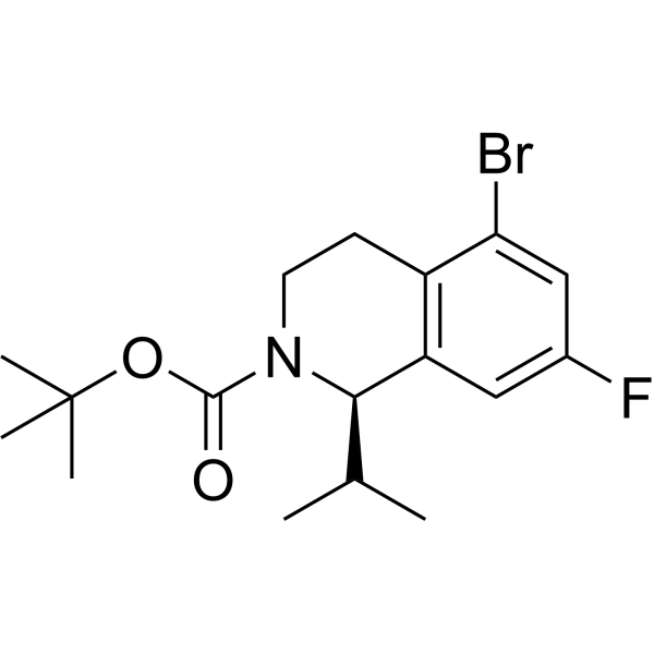 tert-Butyl (R)-5-bromo-7-fluoro-1-isopropyl-3,4-dihydroisoquinoline-2(1H)-carboxylate|CS-1383548
