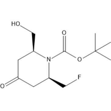 tert-Butyl (2R,6S)-2-(fluoromethyl)-6-(hydroxymethyl)-4-oxopiperidine-1-carboxylate|CS-1384486
