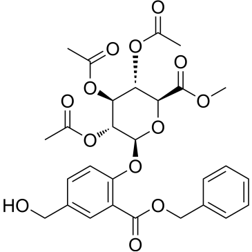 (2S,3R,4S,5S,6S)-2-(2-((Benzyloxy)carbonyl)-4-(hydroxymethyl)phenoxy)-6-(methoxycarbonyl)tetrahydro-2H-pyran-3,4,5-triyl triacetate|CS-1385470