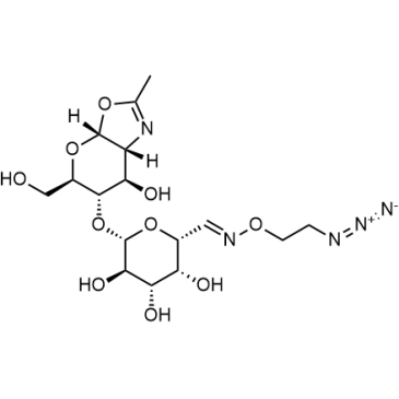 3,4,5-Trihydroxy-6-(((3aR,5R,6S,7R,7aR)-7-hydroxy-5-(hydroxymethyl)-2-methyl-3a,6,7,7a-tetrahydro-5H-pyrano[3,2-d]oxazol-6-yl)oxy)tetrahydro-2H-pyran-2-carbaldehyde O-(2-azidoethyl) oxime|CS-1386201
