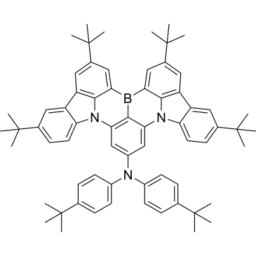 Indolo[3,2,1-de]indolo[1′,2′,3′:1,8][1,4]benzazaborino[2,3,4-kl]phenazaborin-10-amine, 2,5,15,18-tetrakis(1,1-dimethylethyl)-N,N-bis[4-(1,1-dimethylethyl)phenyl]-|CS-1386273
