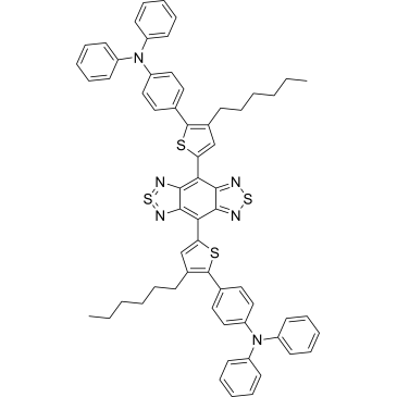 Benzenamine, 4,4′-[2λ4δ2-benzo[1,2-c:4,5-c′]bis[1,2,5]thiadiazole-4,8-diylbis(3-hexyl-5,2-thiophenediyl)]bis[N,N-diphenyl-|CS-1386278