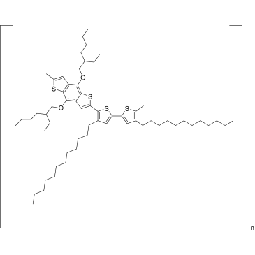 Poly[[4,8-bis[(2-ethylhexyl)oxy]benzo[1,2-b:4,5-b′]dithiophene-2,6-diyl](4,4′-didodecyl[2,2′-bithiophene]-5,5′-diyl)]|CS-1386281