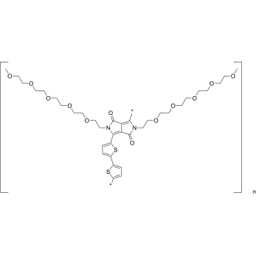 Poly[(2,5-dihydro-3,6-dioxo-2,5-di-3,6,9,12,15-pentaoxahexadec-1-ylpyrrolo[3,4-c]pyrrole-1,4-diyl)[2,2′-bithiophene]-5,5′-diyl]|CS-1386326