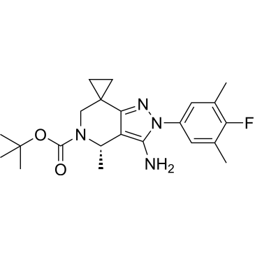 tert-Butyl (S)-3'-amino-2'-(4-fluoro-3,5-dimethylphenyl)-4'-methyl-2',4'-dihydrospiro[cyclopropane-1,7'-pyrazolo[4,3-c]pyridine]-5'(6'H)-carboxylate|CS-1386345