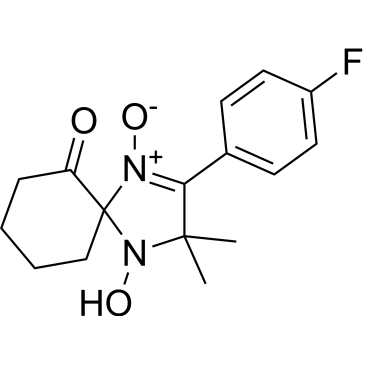 2-(4-Fluorophenyl)-4-hydroxy-3,3-dimethyl-6-oxo-1,4-diazaspiro[4.5]dec-1-ene 1-oxide|CS-1386692