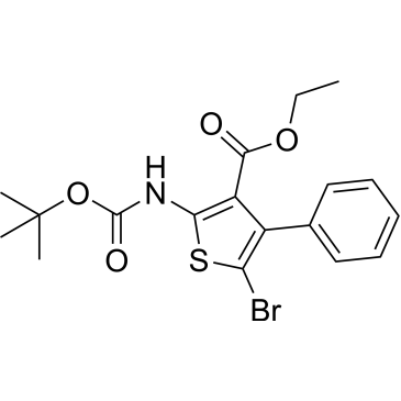 Ethyl 5-bromo-2-((tert-butoxycarbonyl)amino)-4-phenylthiophene-3-carboxylate|CS-1386736
