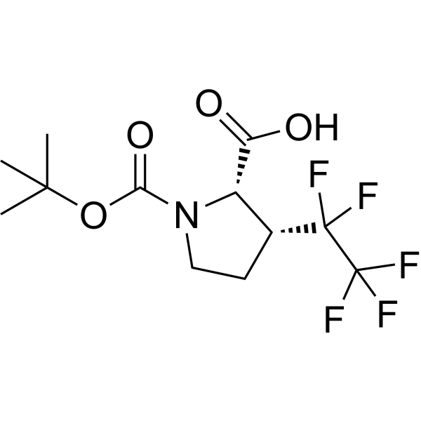 rel-(2S,3R)-1-(Tert-butoxycarbonyl)-3-(perfluoroethyl)pyrrolidine-2-carboxylic acid|CS-1386987