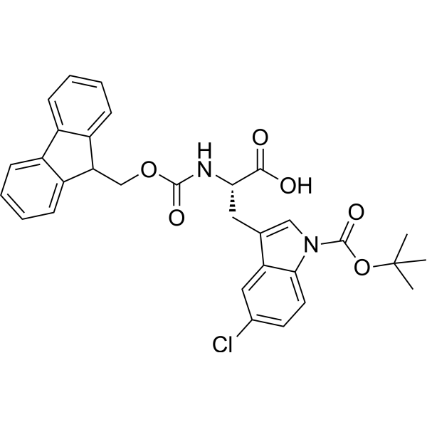 (S)-2-((((9H-Fluoren-9-yl)methoxy)carbonyl)amino)-3-(1-(tert-butoxycarbonyl)-5-chloro-1H-indol-3-yl)propanoic acid|CS-1387012