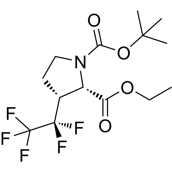 rel-1-(Tert-butyl) 2-ethyl (2S,3R)-3-(perfluoroethyl)pyrrolidine-1,2-dicarboxylate|CS-1387876