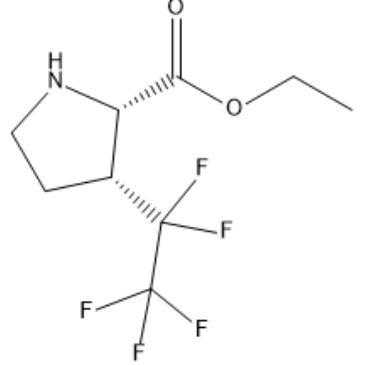 rel-Ethyl (2S,3R)-3-(perfluoroethyl)pyrrolidine-2-carboxylate|CS-1387882