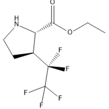rel-Ethyl (2S,3S)-3-(perfluoroethyl)pyrrolidine-2-carboxylate|CS-1387884