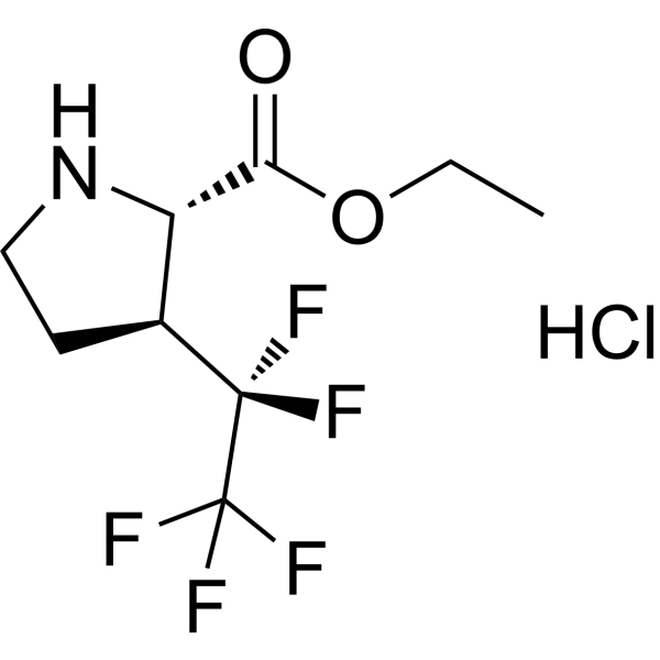 rel-Ethyl (2S,3S)-3-(perfluoroethyl)pyrrolidine-2-carboxylate hydrochloride|CS-1387885