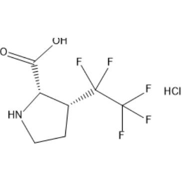 rel-(2S,3R)-3-(Perfluoroethyl)pyrrolidine-2-carboxylic acid hydrochloride|CS-1389012