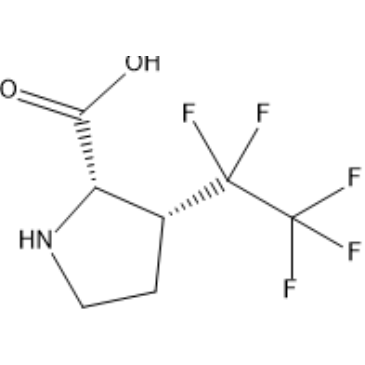 rel-(2S,3R)-3-(Perfluoroethyl)pyrrolidine-2-carboxylic acid|CS-1389013
