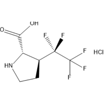 rel-(2S,3S)-3-(Perfluoroethyl)pyrrolidine-2-carboxylic acid hydrochloride|CS-1389015