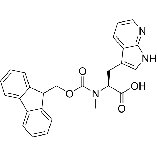 (S)-2-((((9H-Fluoren-9-yl)methoxy)carbonyl)(methyl)amino)-3-(1H-pyrrolo[2,3-b]pyridin-3-yl)propanoic acid|CS-1389032