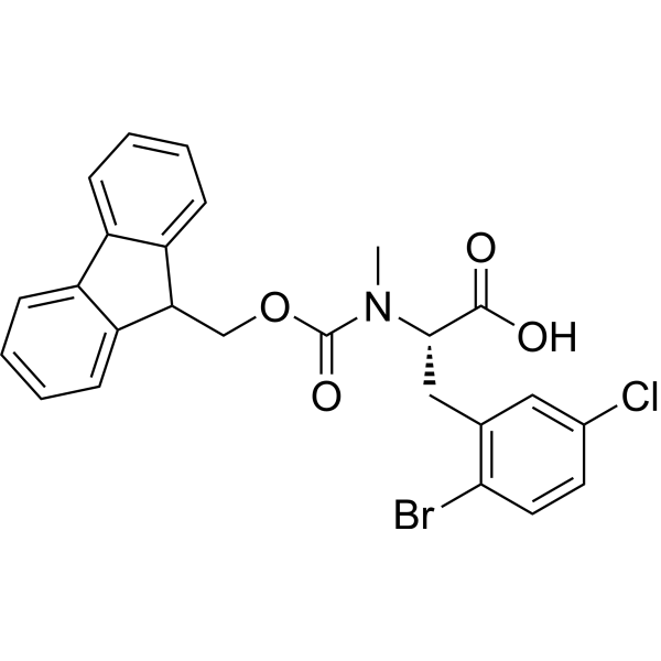 (S)-2-((((9H-Fluoren-9-yl)methoxy)carbonyl)(methyl)amino)-3-(2-bromo-5-chlorophenyl)propanoic acid|CS-1389105