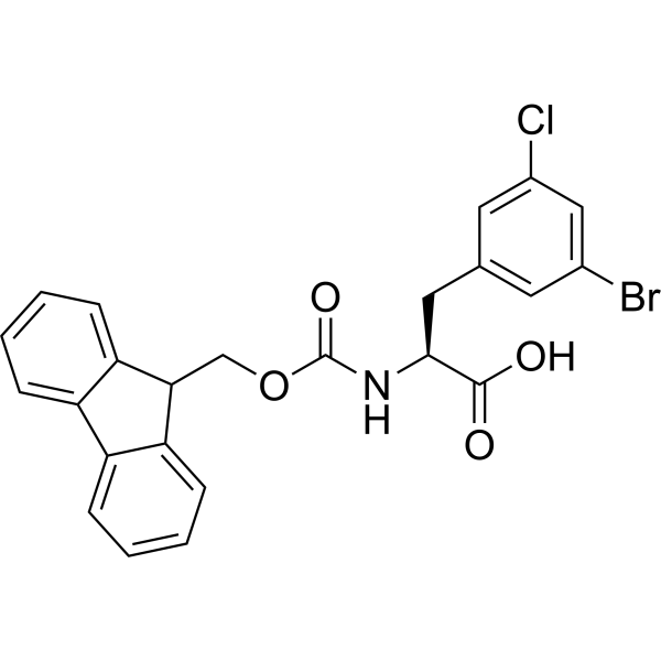 (S)-2-((((9H-Fluoren-9-yl)methoxy)carbonyl)amino)-3-(3-bromo-5-chlorophenyl)propanoic acid|CS-1389242